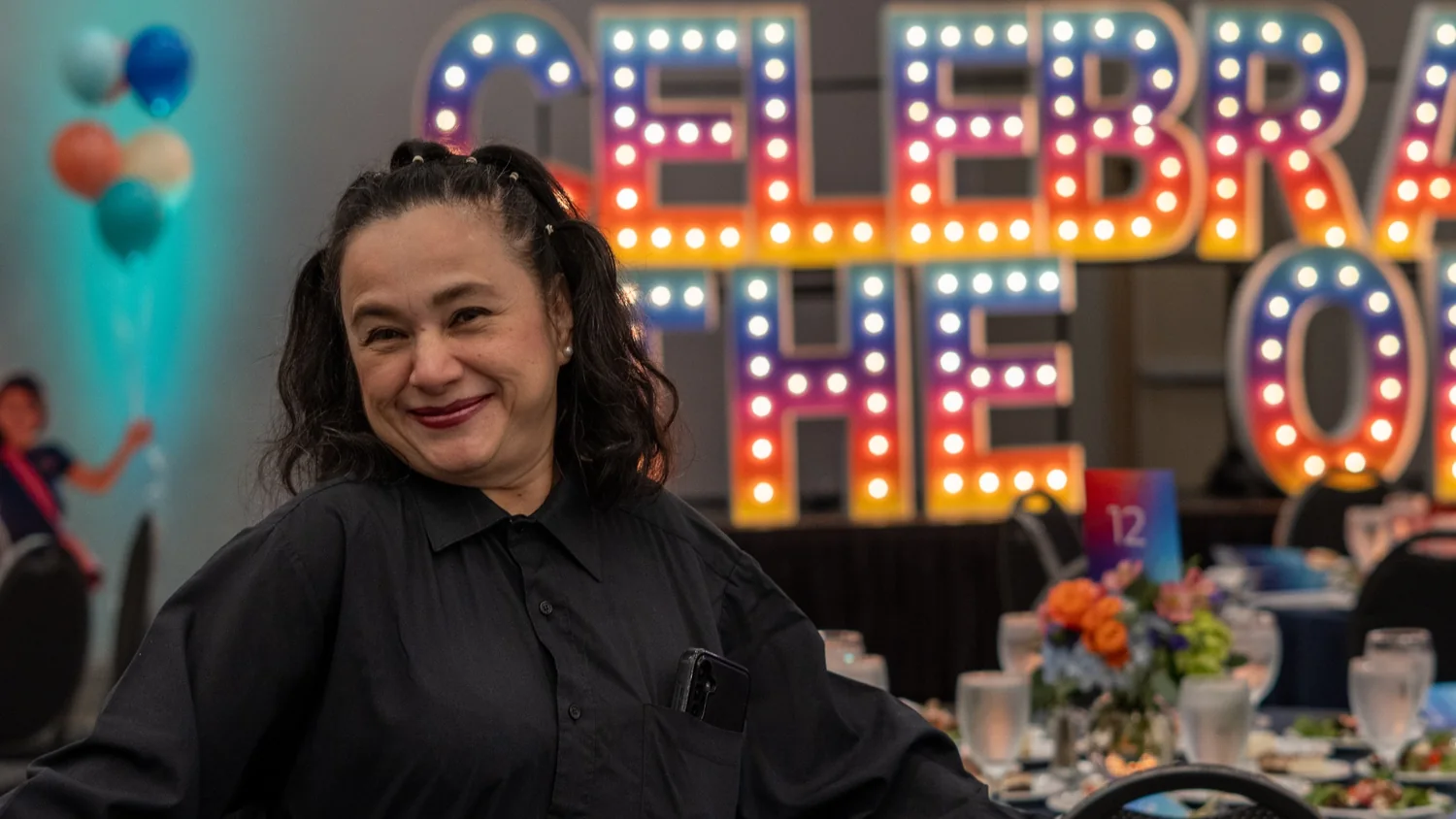 Candid attendee portrait at an event