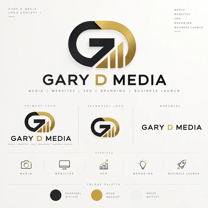 Logo and visual identity system example